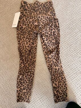 lululemon athletica Leopard Print High-Rise Leggings in Tan and Black